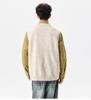 Men's Wool Blend Sleeveless V-Neck Knit Vest - Loose, Warm Base Layer for Autumn/Winter
