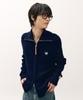 Satur Faro Boucle Knit Zip-Up Navy