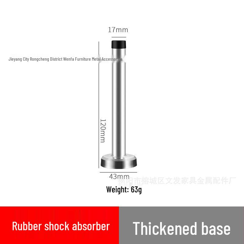 Thickened Stainless Steel Silent Door Stopper with Hydraulic Buffer