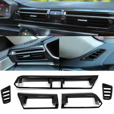For Peugeot 508 Allure SW GT    Side Center Dashboard  Air Conditional AC Outlet Vent Trim  ABS Carbon Fibre