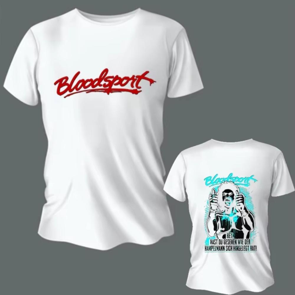 Bloodsport  Strike   Men T-shirt  Classic Movie Graphic T Shirt White  Summer  Custom  Vintage O Neck TShirt Streetwear