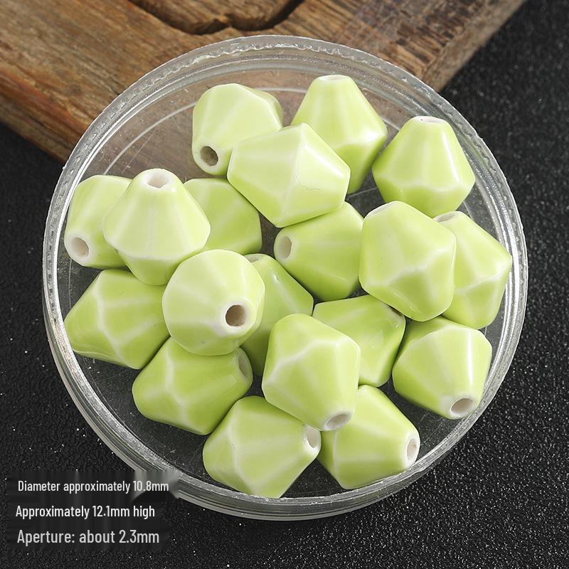 Macaron Rhombus Ceramic Beads for DIY Jewelry Making