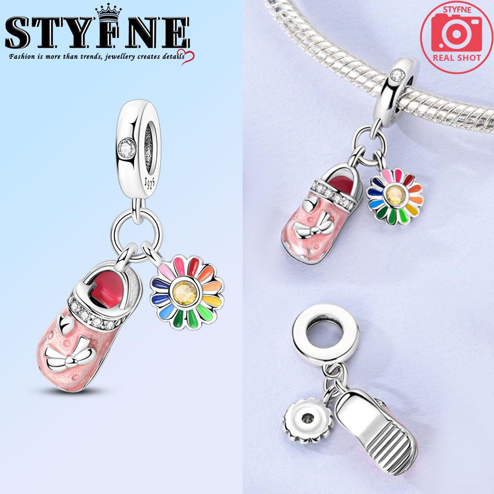 Copper Ballet Dance Shoes High Top Canvas Shoe High Heels Charms Beads Fit Diy Bracelet Fine Birthday Jewelry Gift