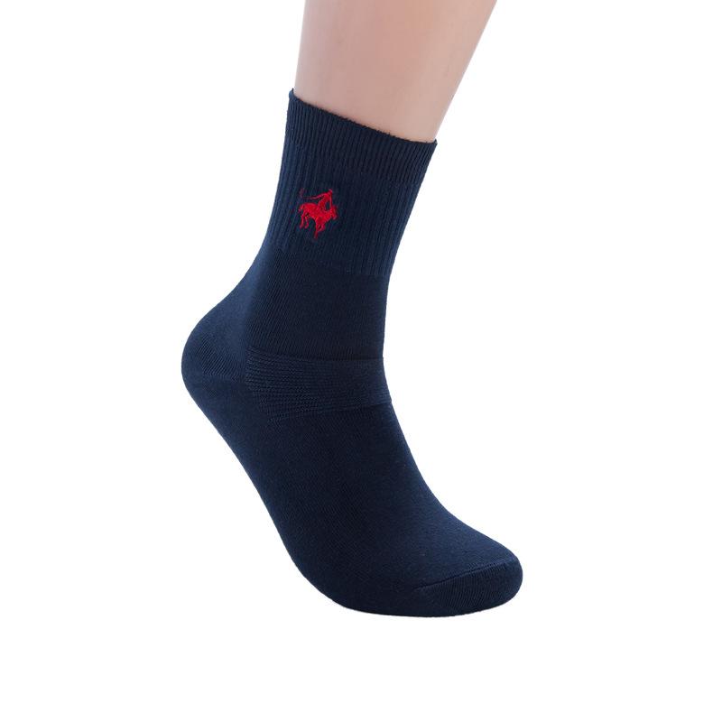 

Модные брендовые деловые мужские носки с дезодорантом и вышивкой, носки для экипажа One size