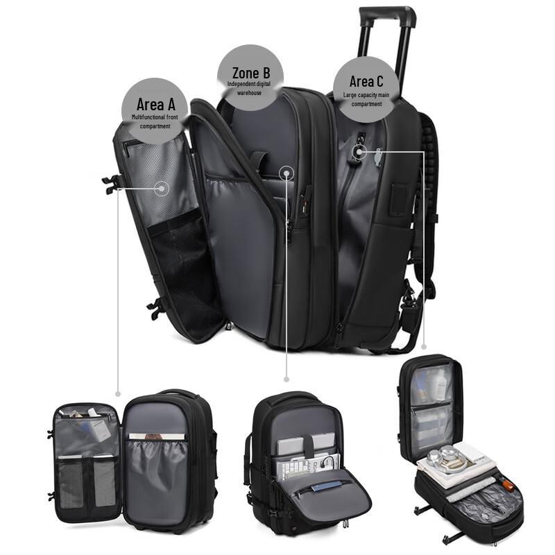 Li Shen One-Key Vacuum Business Travel Trolley Backpack