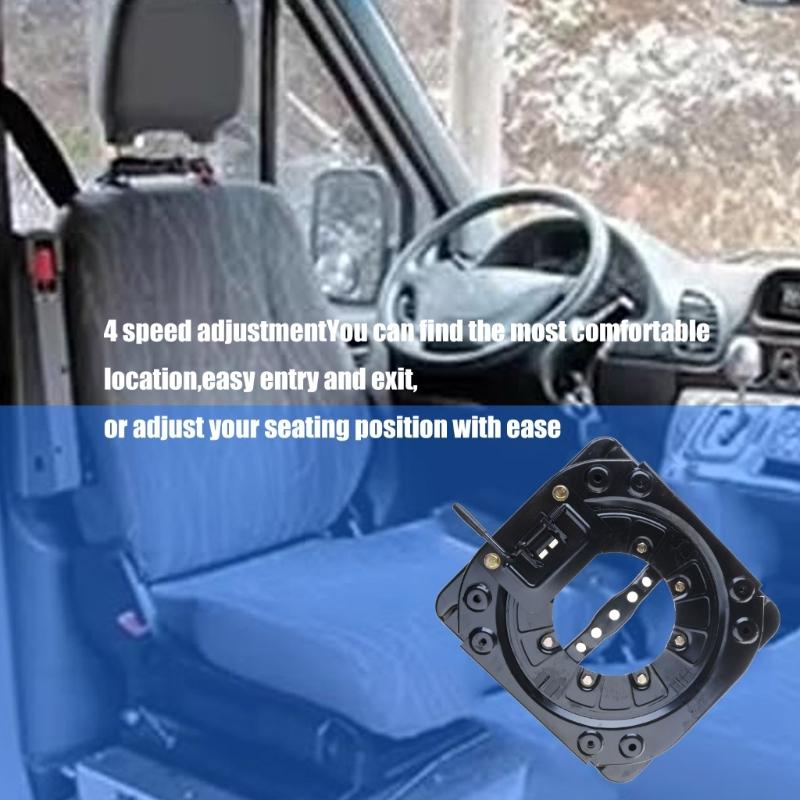 Professional Vehicle Seat Rotators Base with 45/90° Locking Positions Full Circles Rotation for MPV Caravans Commercial