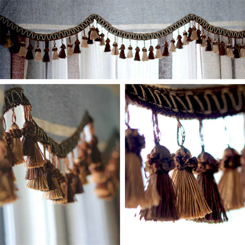 1 metr lemování závěsů šicí lišty střapce třásně čalounění DIY dekor polštářů