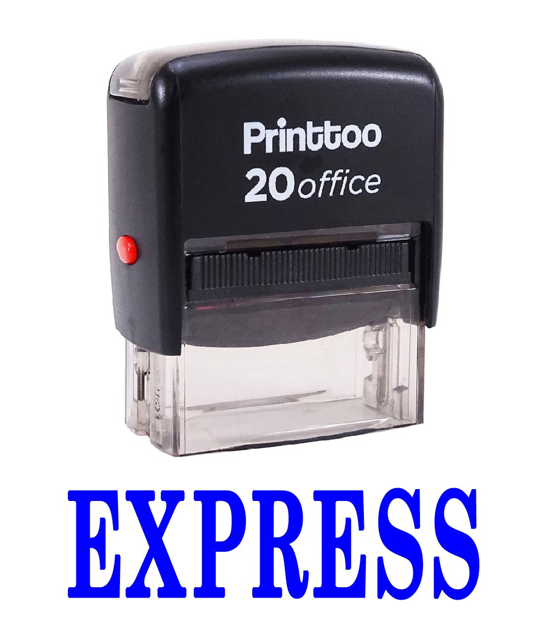 

Printtoo Office Stationary EXPRESS Self Inking Rubber Stamp Custom 14 mm x 38 mm (Approx) синій