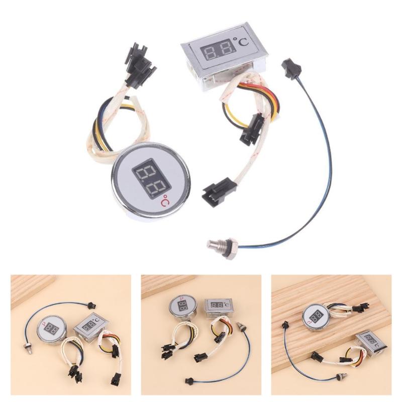 Round/Square Temperature Digital Display Meter Household Natural Gas Water Heater Liquefied Replacement Accessories
