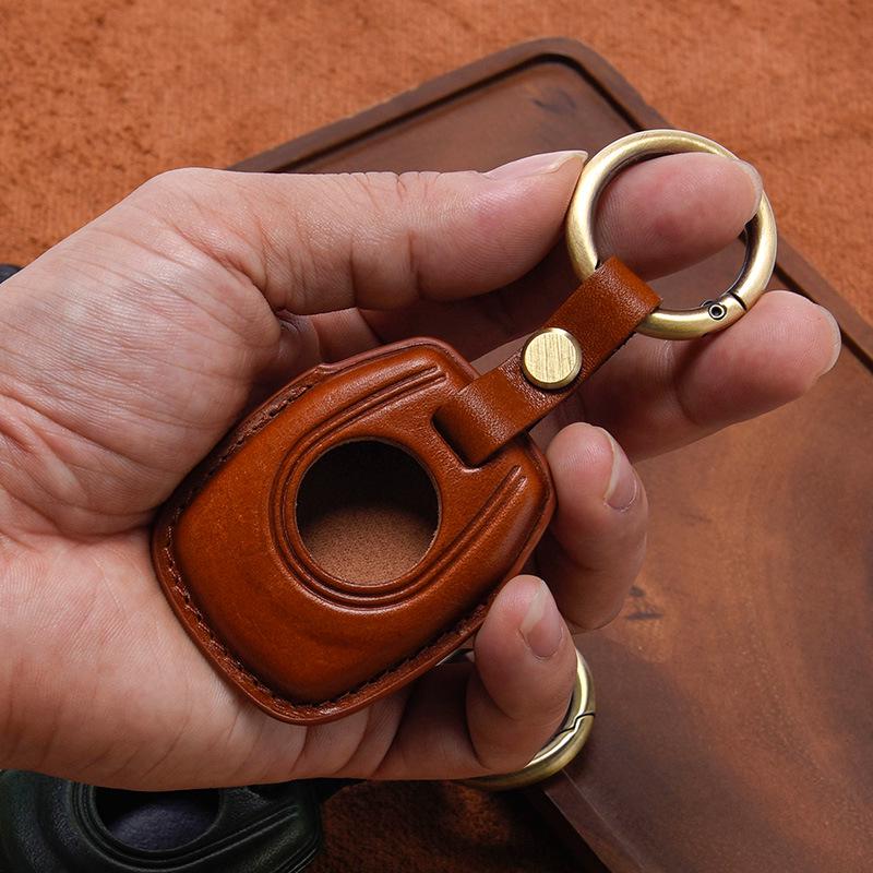 Vintage Genuine Leather Key Case for Harley Sportster, Pan America, and Nightster