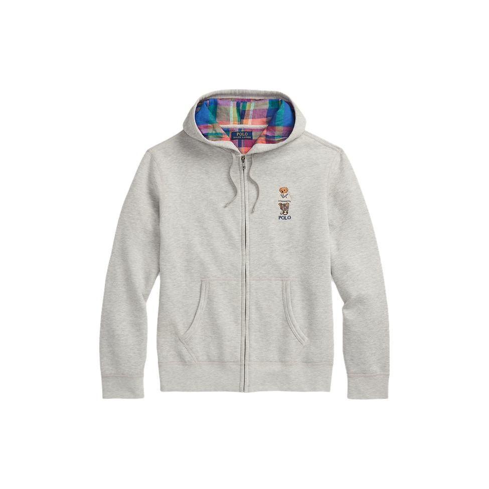 

Polo Ralph Lauren SS23 Толстовка с капюшоном на молнии с вышивкой логотипа медведя Мужские толстовки Серый MNPOKNI16822765-020 M