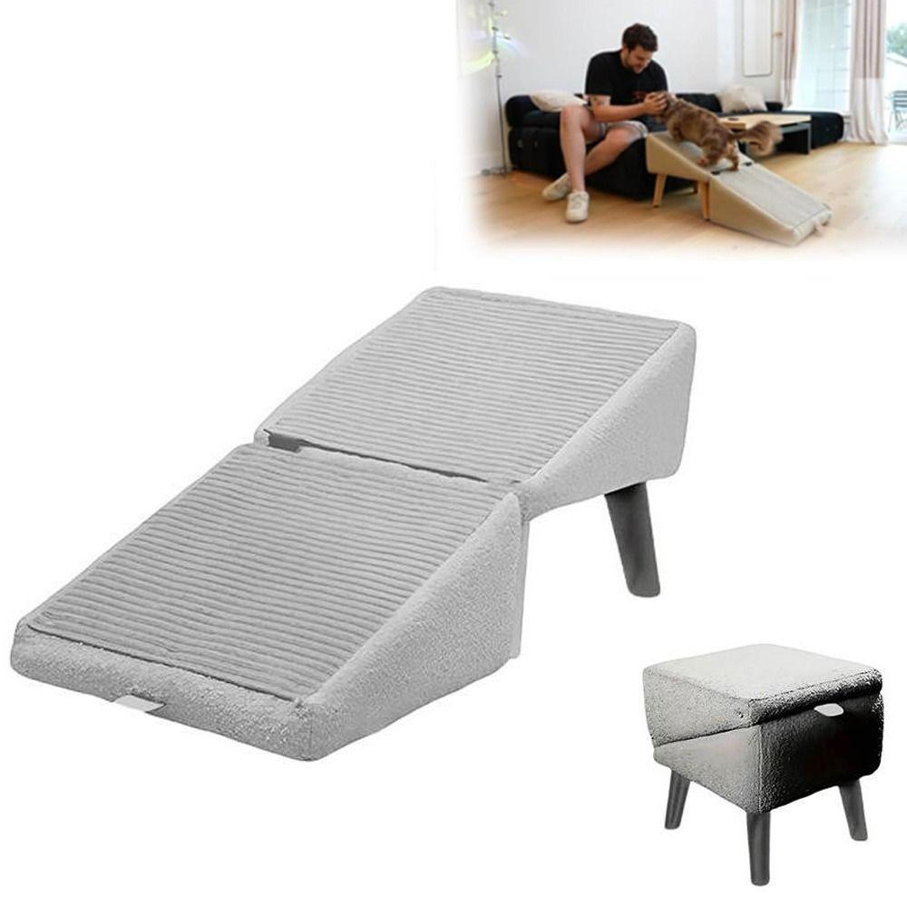 Escalones Plegables para Perros Taburete de Felpa para Patas de Mascotas Nueva Rampa de Escaleras para Perros Interior Hogar