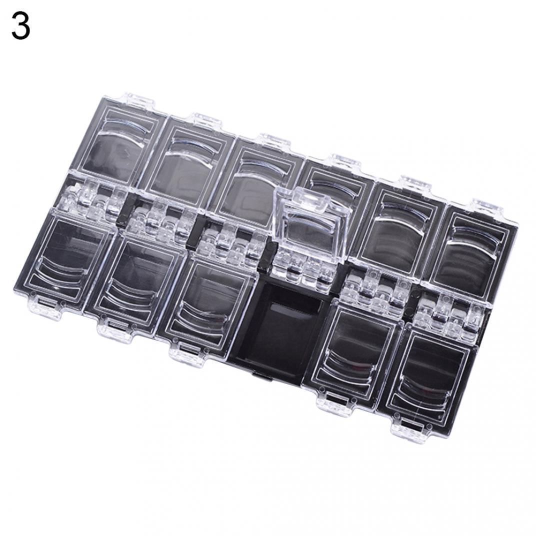 12 сеток прозрачные пустые наконечники для дизайна ногтей бусины декор коробка для хранения ювелирных изделий чехол-держатель 516₽