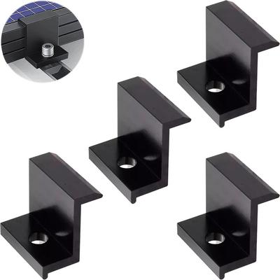 Endeklemme i aluminium Solpanel Svart Korrosjonsbestandighet Enkel å installere