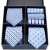 Men'S Formal Tie Bow Tie Pocket Towel 7-Piece Suit High-End Suit Small Square Scarf Retro Pattern Groom Wedding