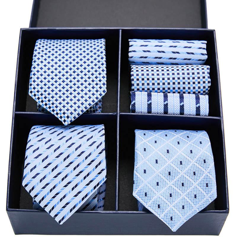 Men'S Formal Tie Bow Tie Pocket Towel 7-Piece Suit High-End Suit Small Square Scarf Retro Pattern Groom Wedding