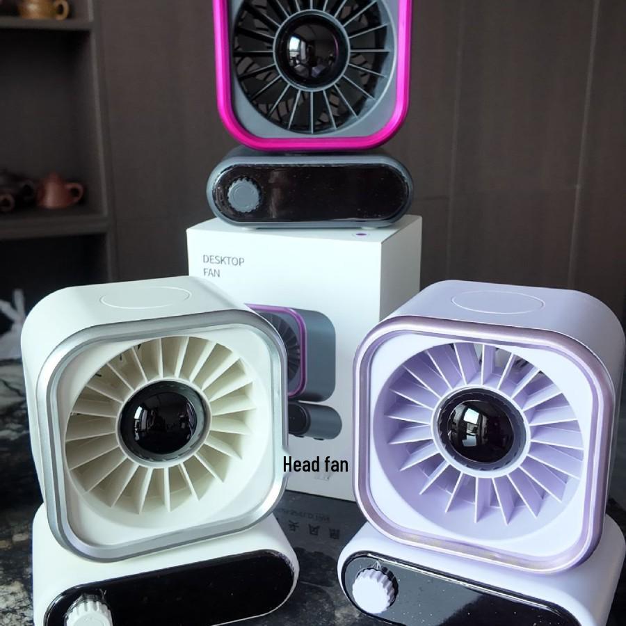 

USB Desktop Fan: High-Power, Portable, Single Head Shaking for Office, Dorm, and Outdoor Use. 146x116x186mm темно-серого