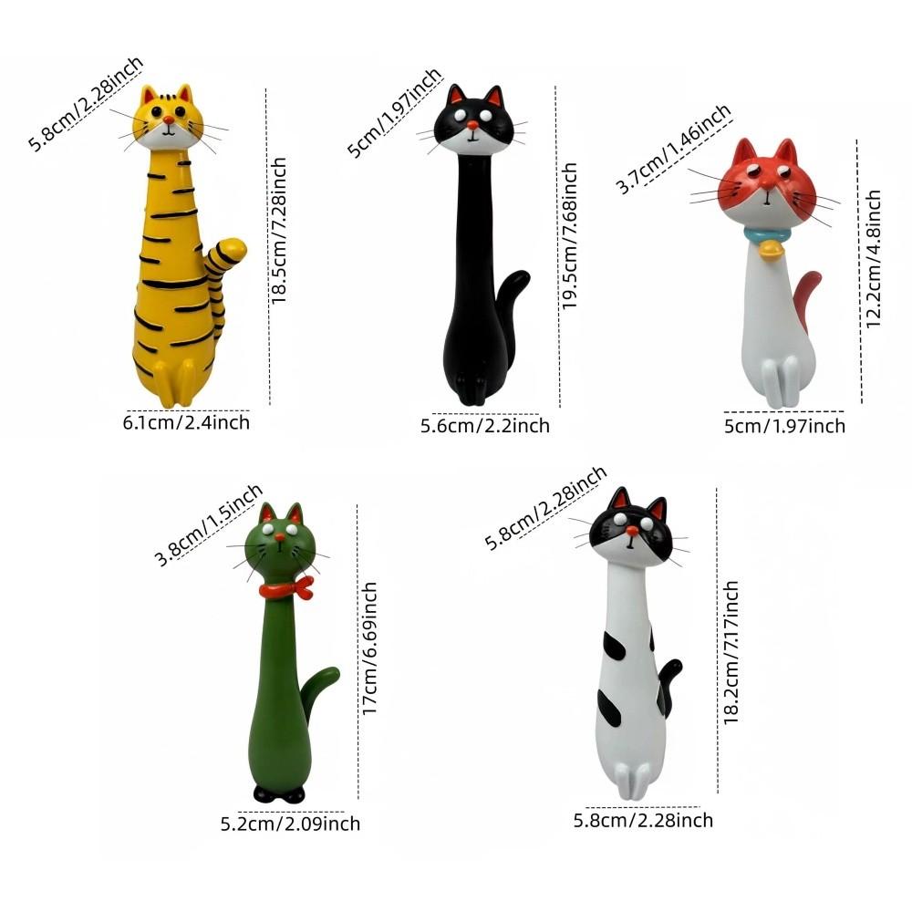 Funny Cat-shaped Vases Ornament Synthetic Resins Desk Decor Handcrafted Quirky Cat Vase Cute Cartoon Style Cat Figurine