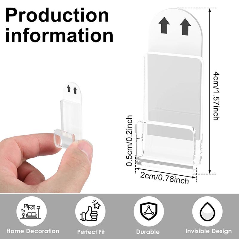 6/18Pcs Records Holder Acrylic Wall Mount Self Adhesive Album Disc Show Rack Clear Vinyl Display No Drill Storage Floating Shelf