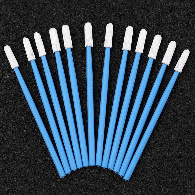 100Pcs Industry Cotton Swab Nonwoven Anti-Static Dust Off For Fiber Laser Focus Lens And Protective Windows Cleaning Tools
