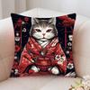 Japanese Cat Pillow Case Fashion Square Pillowcase Bedroom Sofa Room Ins Decoration Leisure