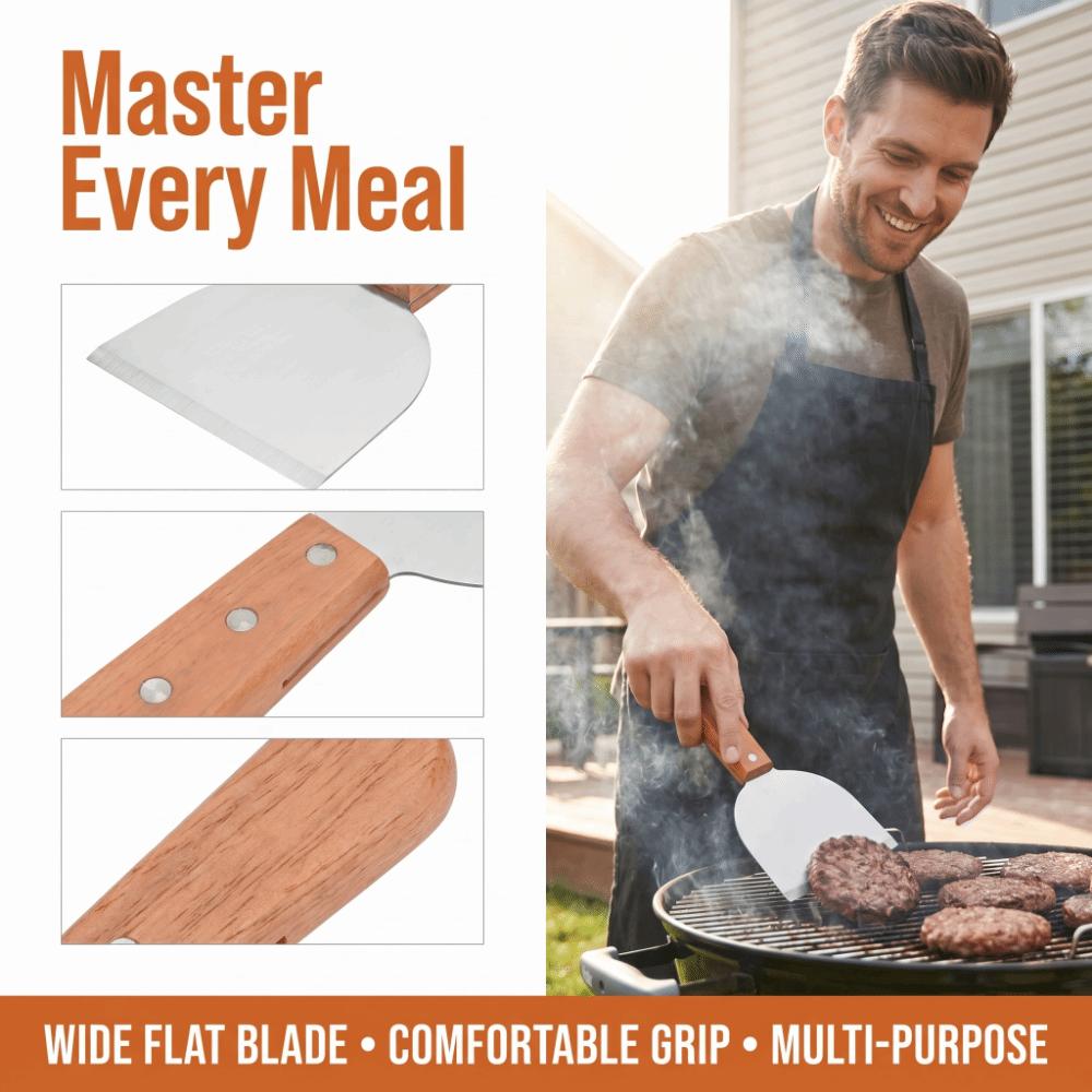 Stainless Steel Spatula Wide Flat Head Pizza Spatula Heavy Duty Griddle Turner Griddle Cooking