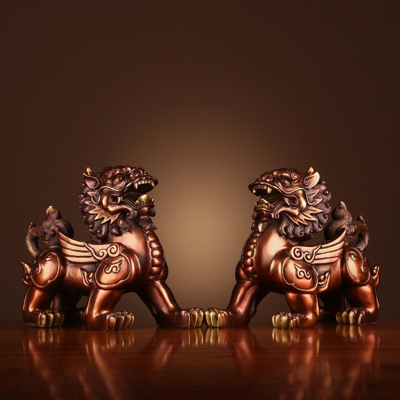 Bronze Kirin Ornament Craft Home Decoration Living Room Display Opening Gift
