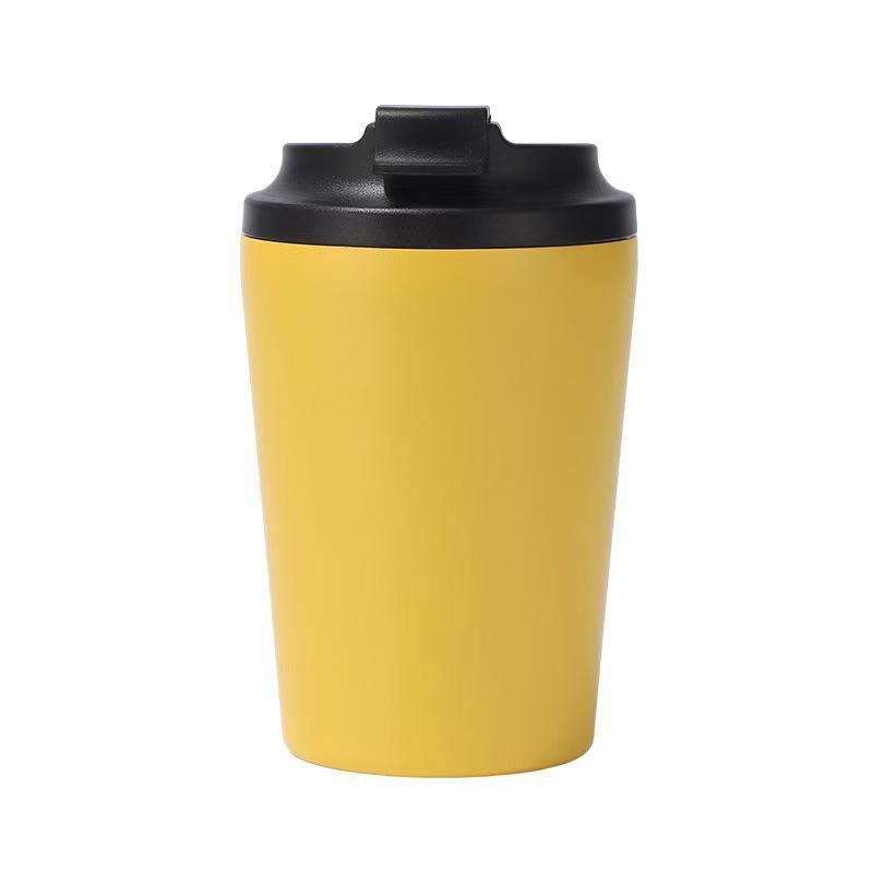 Simple American Double-Layer Mini Stainless Steel Thermal Insulation Vacuum Coffee Cup, Small Office Portable Direct Drinking Milk Cup