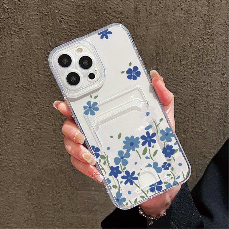 Card Slot Holder Silicone Wallet Pocket Case For Xiaomi Redmi Note 13 12 iPhone 17 Air 16 14 Pro Max Samsung S23 S24 S25 Plus Cover Clear Phone Bumper