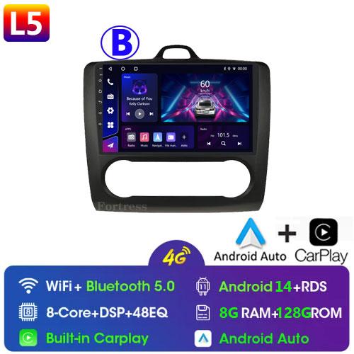 9" 2 Din 4G+WiFi Car Radio for Ford Focus Exi MT Mk2 MK3 2004-2011 Multimedia Player Android 13 GPS Navigation Head Unit