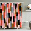 Modern Style Shower Curtain With Colorful Geometric Pattern For Bathroom Decor Polyester Fabric Waterproof Bath Liner Decoration