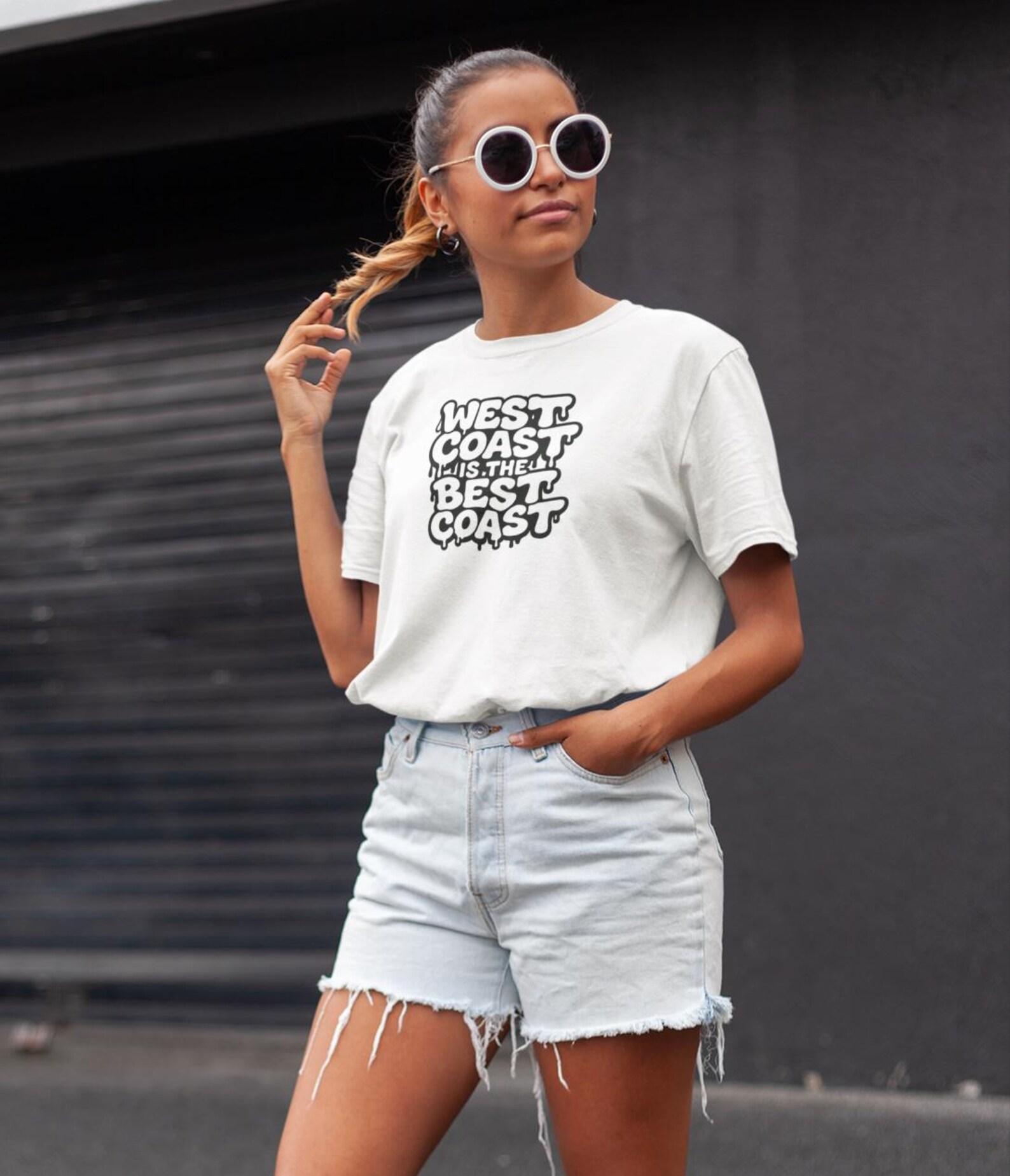 West Coast Is The Best Coast T-Shirt | Retro Bubble Letter Tee S