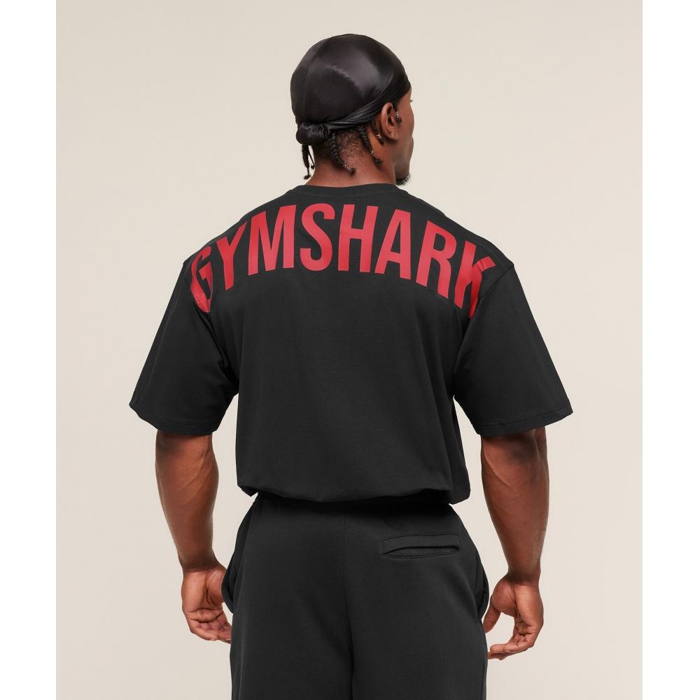 Gymshark Power T shirT Black condiTioning Red A4b9w Bc1d