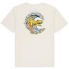 Vans Casual Cartoon Dinosaur Pattern Round Neck Short Sleeve T-Shirt Men Tops Off-White VN0A7PZF3KS