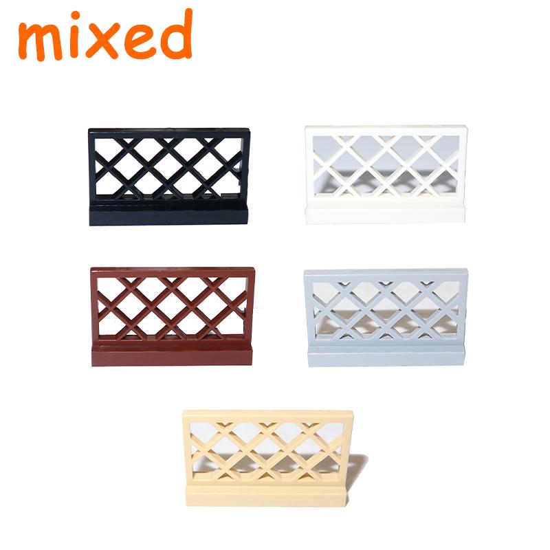 Non-Toxic Fence City Accessories Building Block Moc Part Railing Stair Barrier Ladder Guard Bar Castle Garden Farm Military Assemble Brick