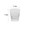 210ml/220ml/260ml/280ml Outdoor Picnic Thickened Square Glass Cups Bar KTV Whisky Cups Transparent American Latte Coffee Cups