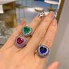 Jewelry Temperament Women'S Jewelry Retro Ring Colorful Treasure, Love Ring 10 * 10