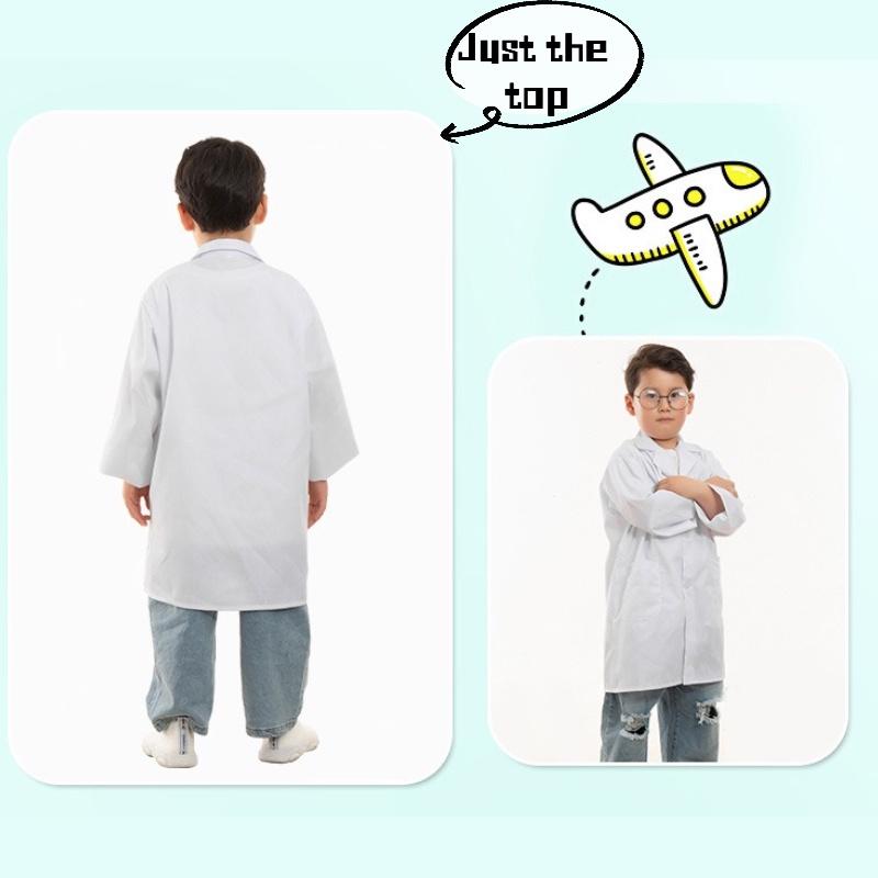 Kinderlaborkittel für Rollenspiele und wissenschaftliche Experimente Feuchtigkeitsableitende Baumwolle