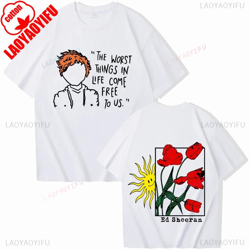 2025 Ed Sheeran Tshirts Fashion Harajuku Oneck Short Sleeve Unisex Unisex Shirts Fans Gift