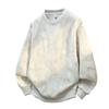 Men's Tie-Dye Crew Neck Sweatshirt - Casual Oversized Raglan Sleeve Pullover with Curved Hem
