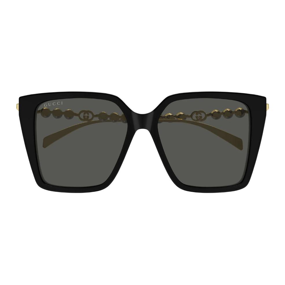 Gucci Double G Element Combined Design Recycled Acetate Butterfly Sunglasses Women Sunglasses Black GG1967S001