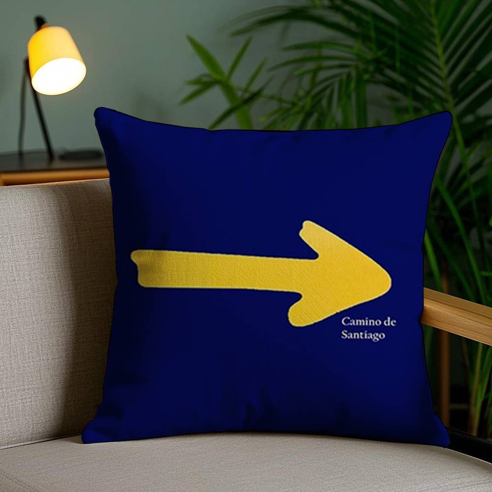 Movie C-Camino De Santiago Pillow Case Sofa Short Plush Double-sided HD Printing Room Home Office Gift Cushion Cover