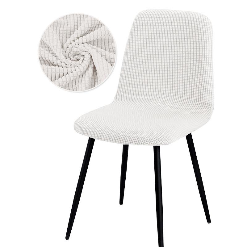 Solid Short Back Chair Cover Polyester Slipcover For Hotel Bar Home Armchair Single Piece