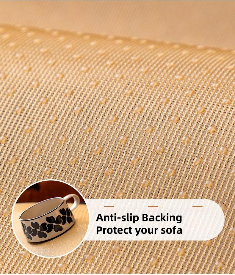 Hřejivý žakárový všívaný fleece protiskluzový potah na pohovku do obývacího pokoje, univerzální potah na pohovku, nábytková deka