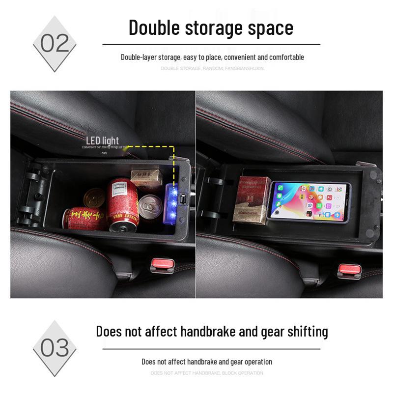 Compatible avec la modification de la boîte à accoudoir d'origine de la Volkswagen Polo 22/23.