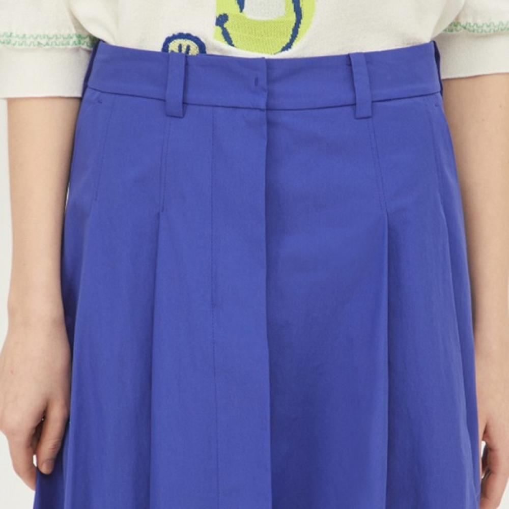 Benetton Fustă A-line cu două pliuri Benetton bAsk06311 Bl