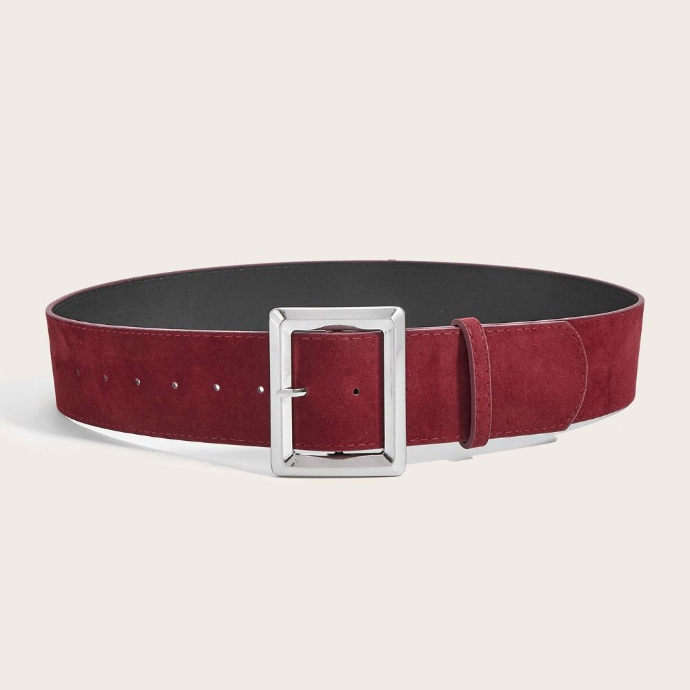 Trendy Suede Leather Wide Belt Luxury Design Business Waist Strap Trouser Dress Belts  Gifts