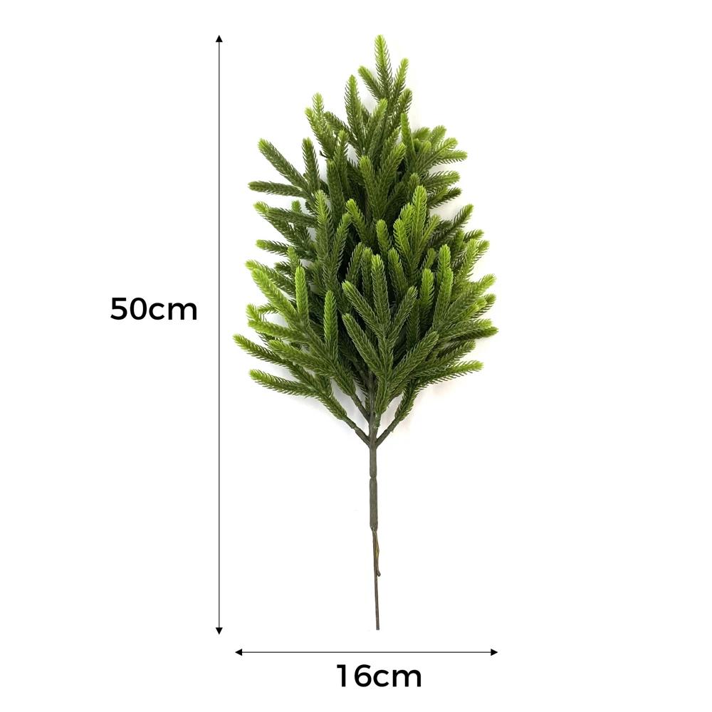 36/40/50cm Artificial Hanging Plant Pine Tree Branch for Christmas Tree DIY Garland Wreath Wedding New Year Home Table Setting