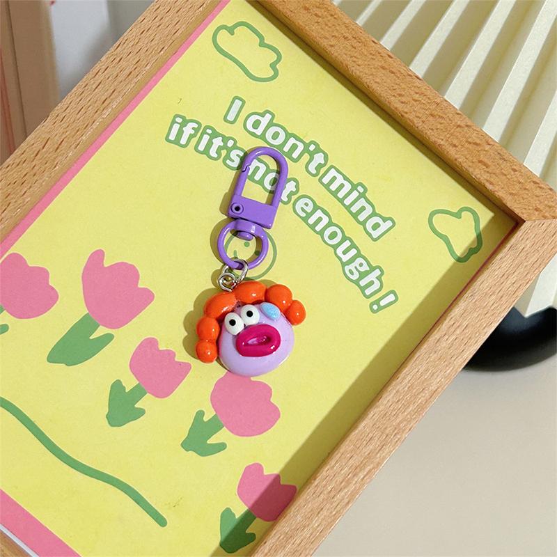 

Брелок-подвеска в виде мультяшного сосиски в виде рта, брелок из смолы с забавным клоуном и большим ртом, парная сумка, подвесные украшения, аксессуары