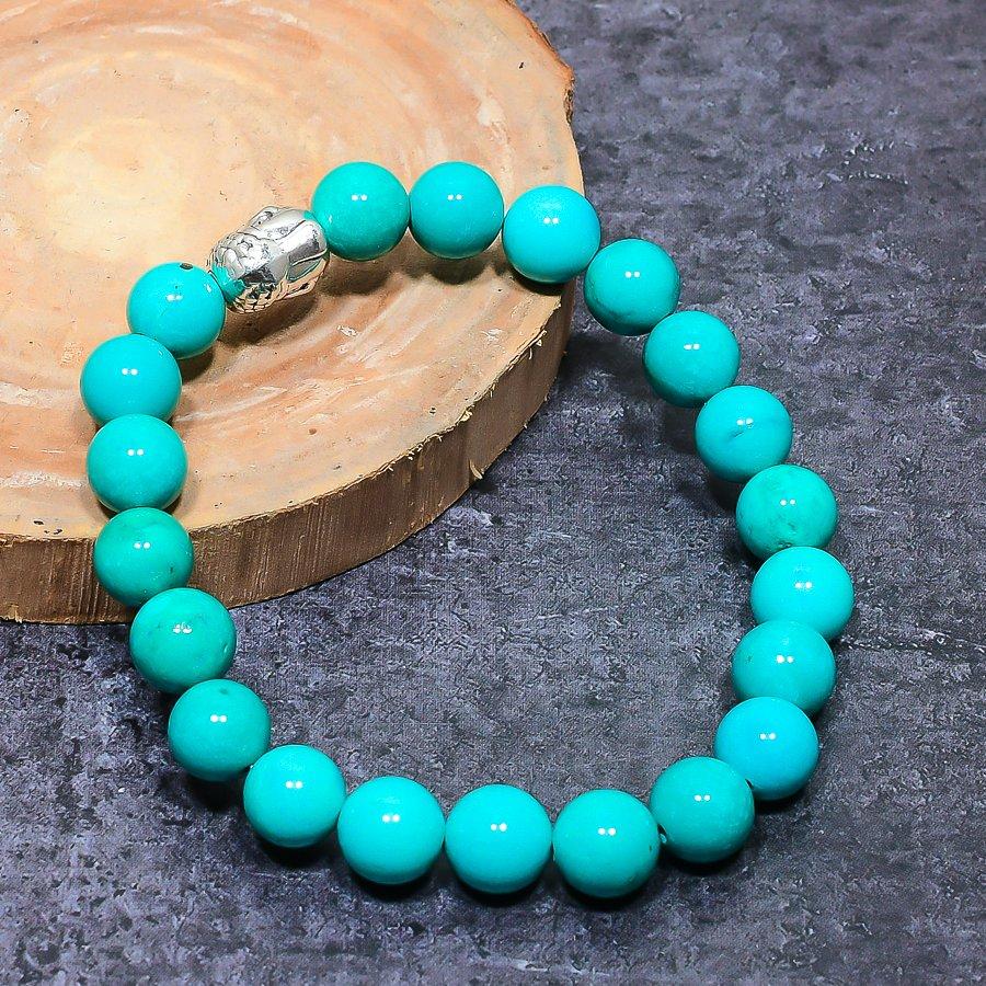 Natural Santa Rosa Turquoise Gemstone Handmade Cuff Adjustable ETC-9698